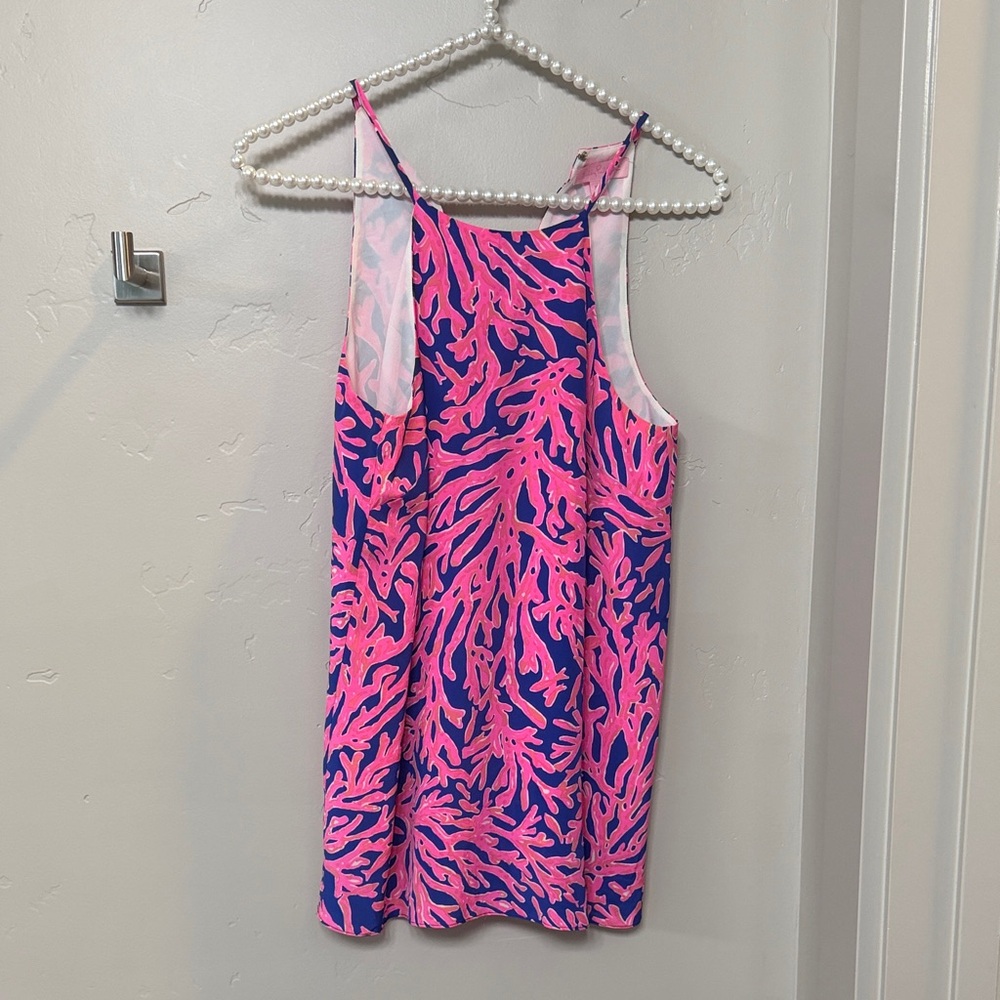 Lilly Pulitzer Pink and Blue Patterned coral shirt